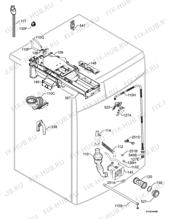 Взрыв-схема стиральной машины Zanussi ZWN3145 - Схема узла Hydraulic System 272